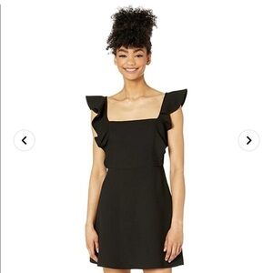 BCBGeneration Black Ruffle Sleeve Mini Dress sz 6 NWT Little Black Dress Formal